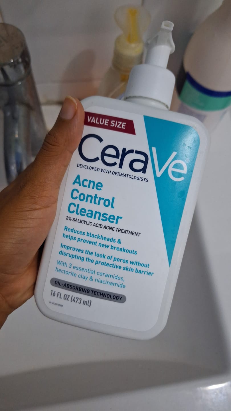 Customer photo review of Acne Control Cleanser with Salicylic Acid