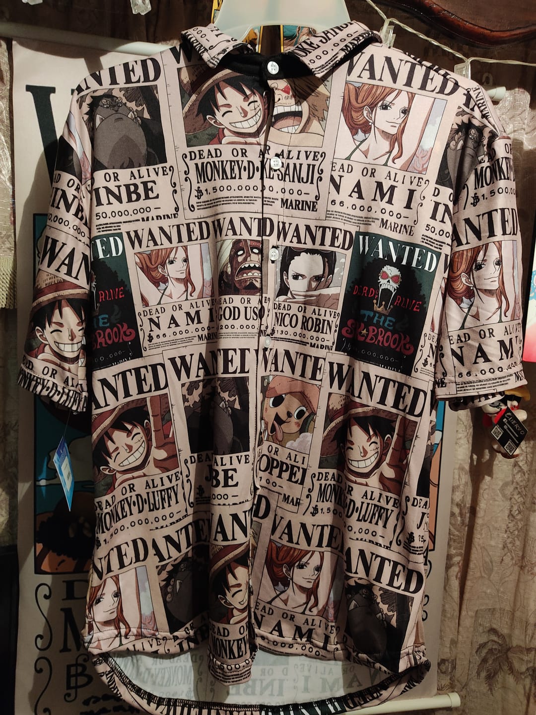 Customer photo review of Camisa Pijama Mugiwaras Wanted