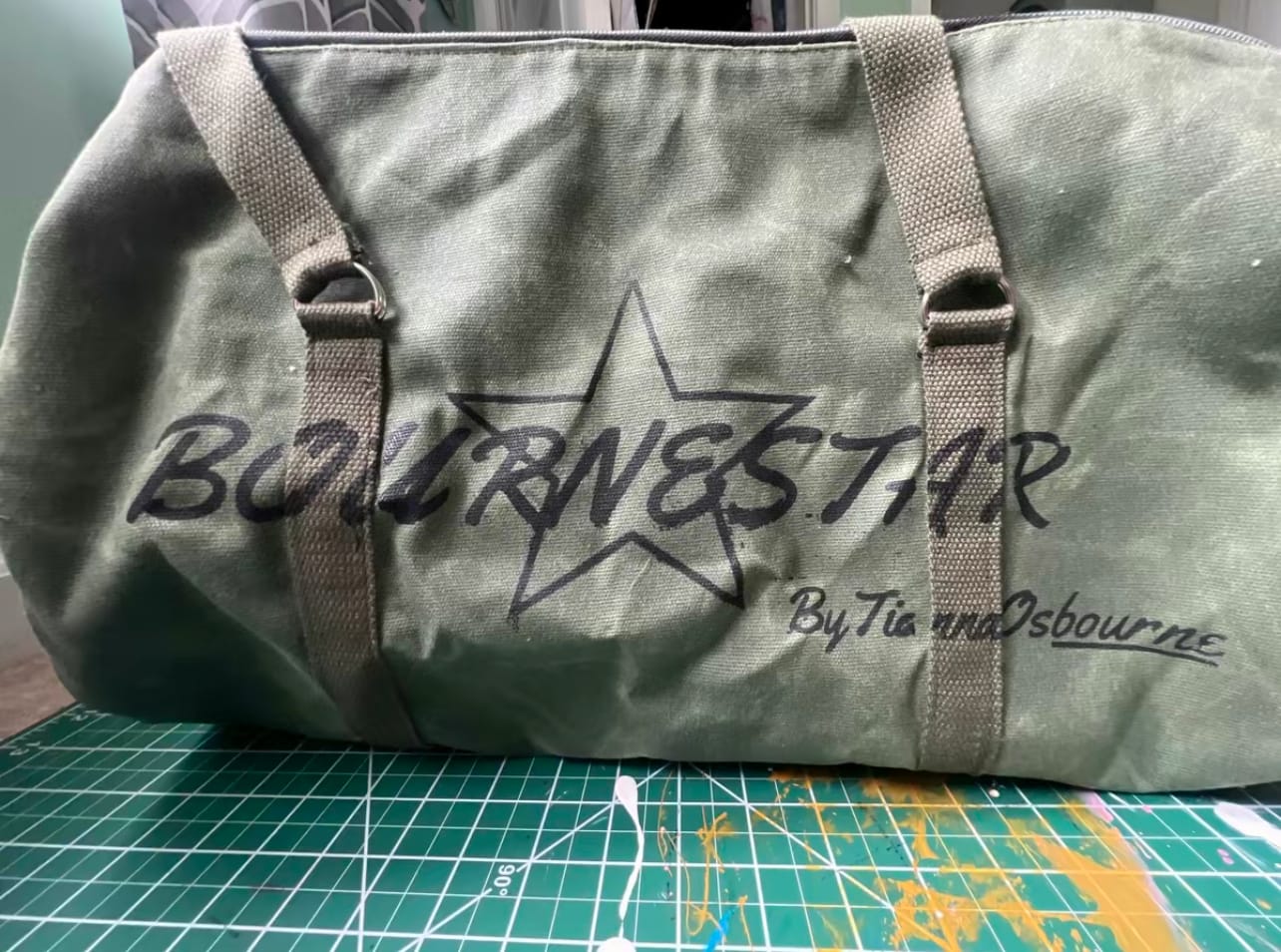 Customer photo review of Waxed Bournestar™ Duffle / Bookbag [Olive]