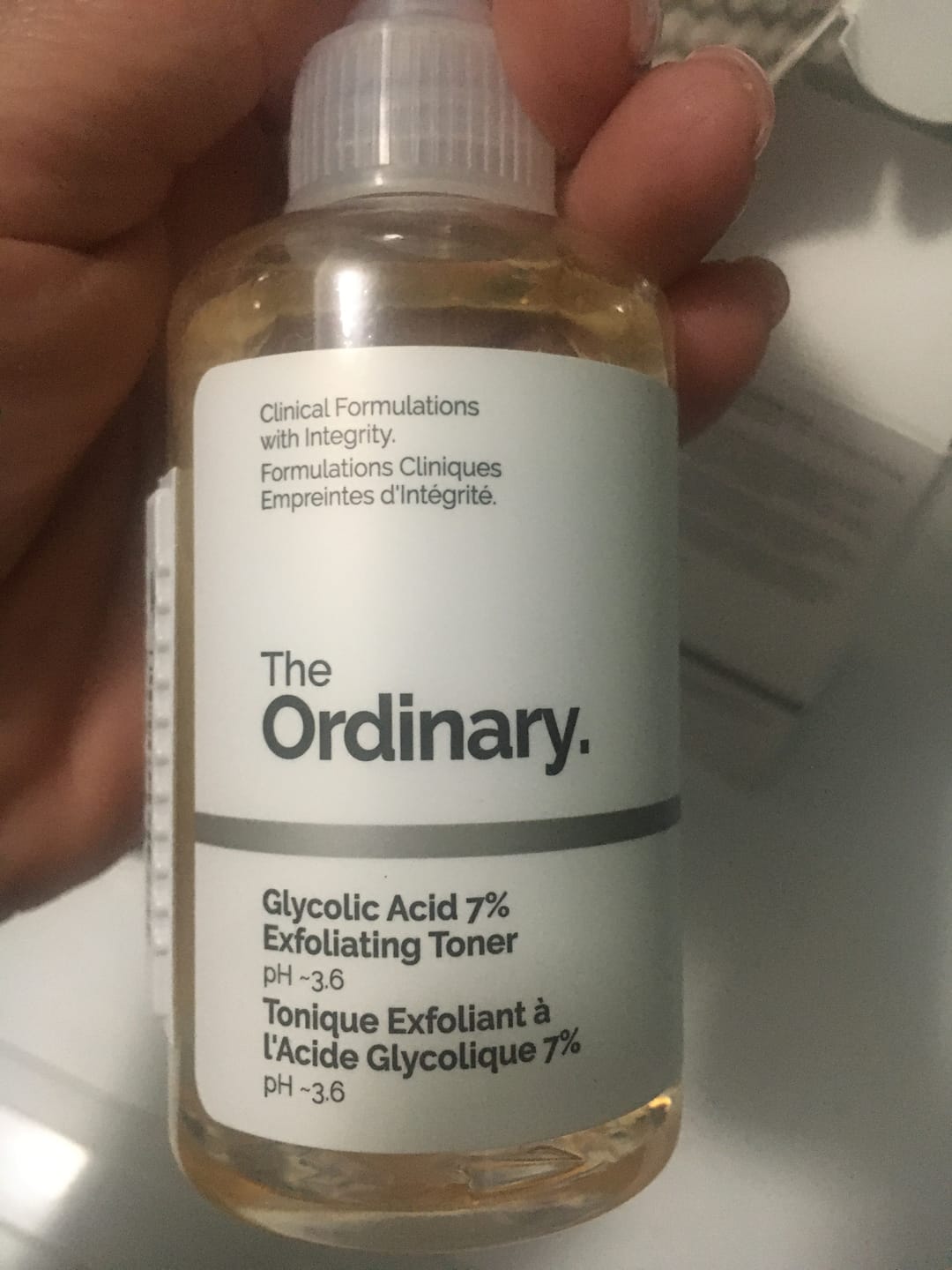 Customer photo review of The Ordinary Glycolic Acid 7% Toning Solution