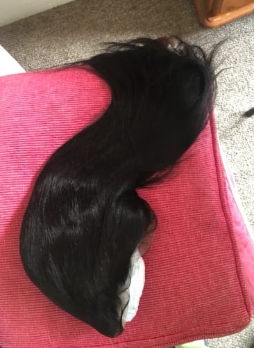 Customer photo review of Parting Max 9×6 Glueless Wear Go Straight Wigs Ready To Wear 180% Density