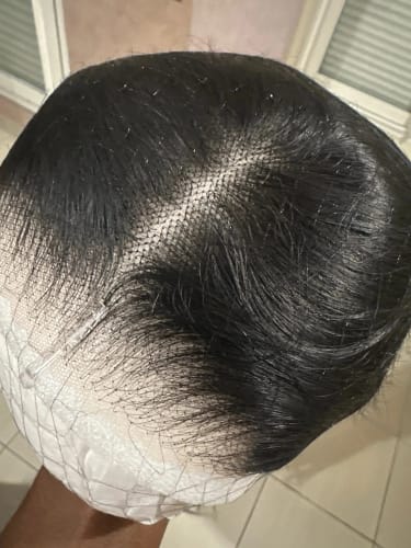 Customer photo review of Parting Max 9×6 Glueless Wear Go Straight Wigs Ready To Wear 180% Density