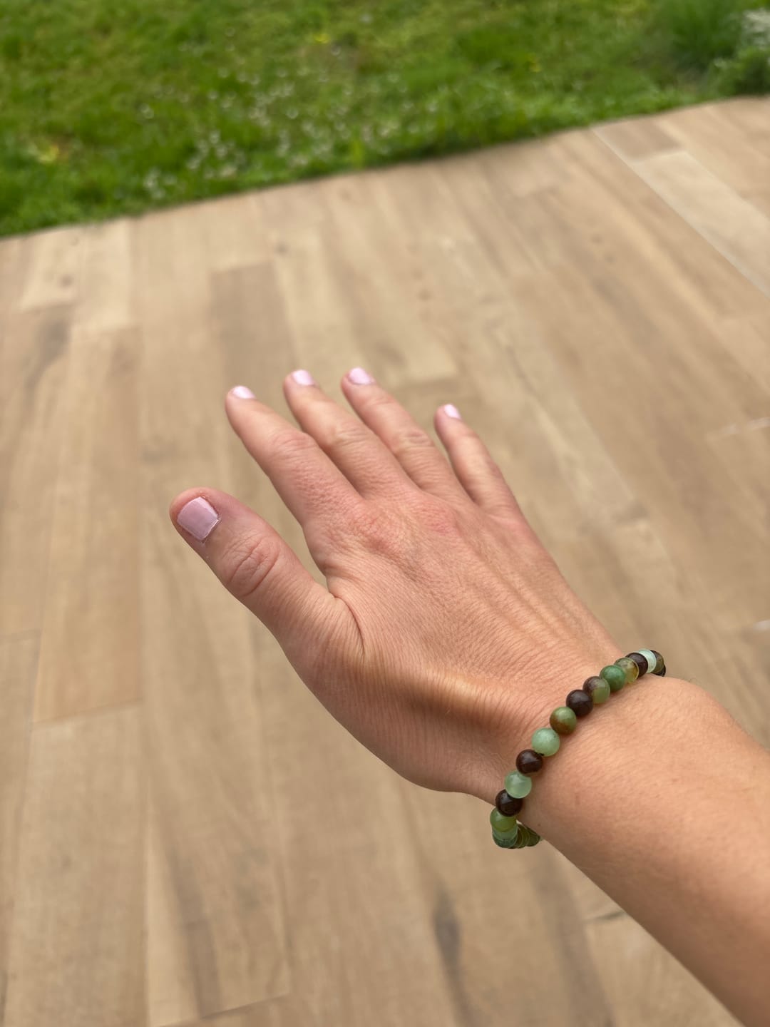 Customer photo review of Bracelet Chrysoprase