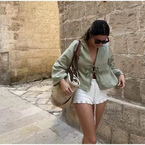 Customer photo review of Amara | Bow Shirt