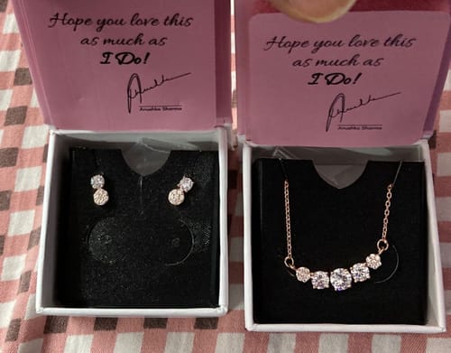 Customer photo review of Rose Gold Zirconia Elegance Mangalsutra Set