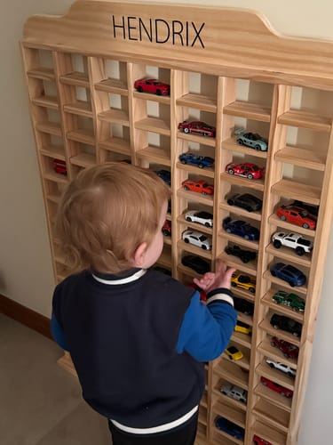 Customer photo review of Matchbox Car Garage Storage
