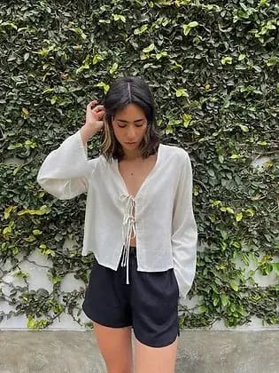 Customer photo review of Amara | Bow Shirt