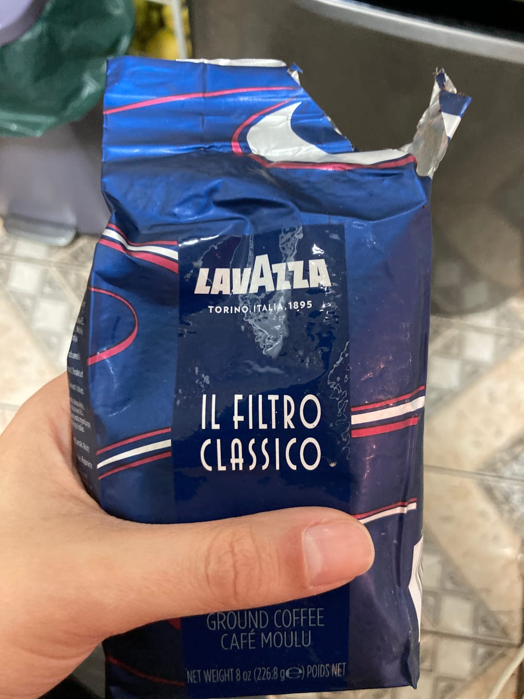 Customer photo review of Lavazza Il Filtro Clasico 226,8 grs. x 2 Grano Molido