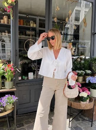 Customer photo review of Amara | Bow Shirt