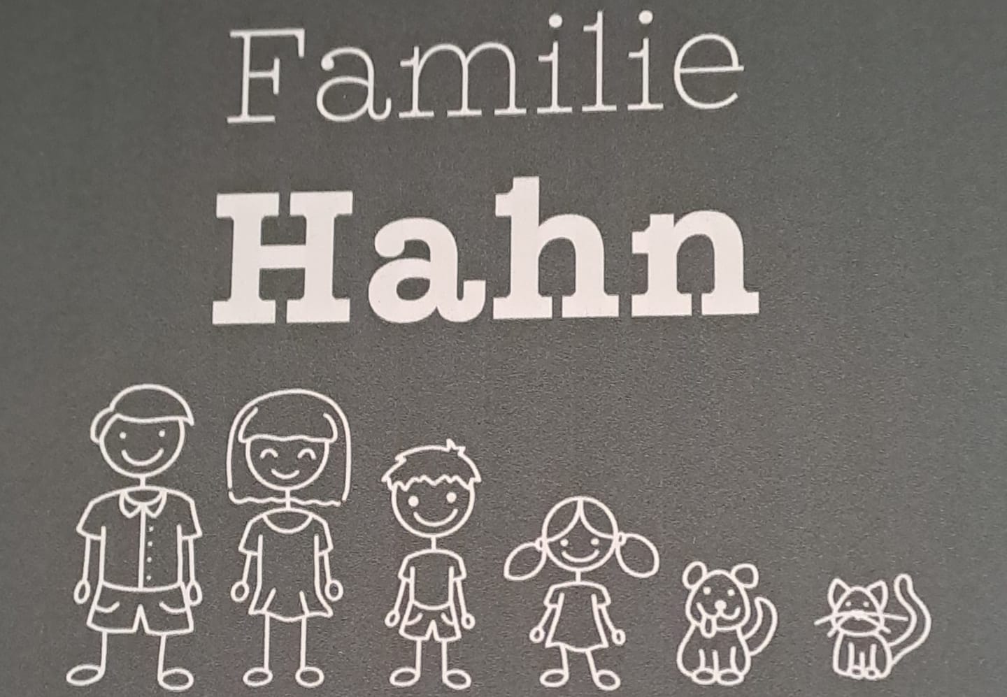 Customer photo review of Strichmännchenfamilie - Eingangs-Türschild