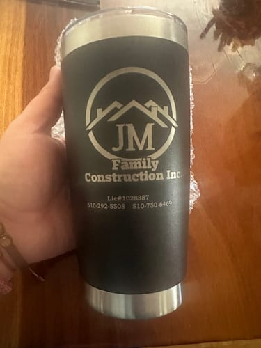 Customer photo review of (6) Custom Laser Engraved - 20oz Tumblers