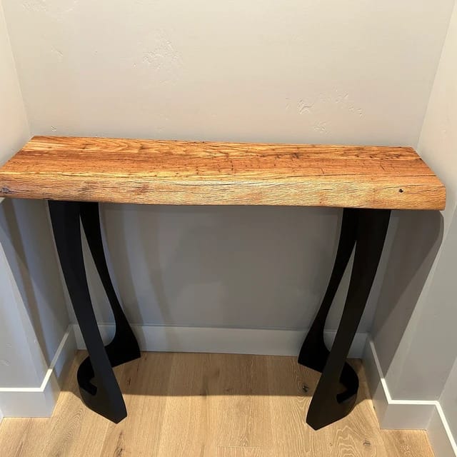 Customer photo review of Counter Table Legs 605 Uzar 34H for Live Edge Tabletop