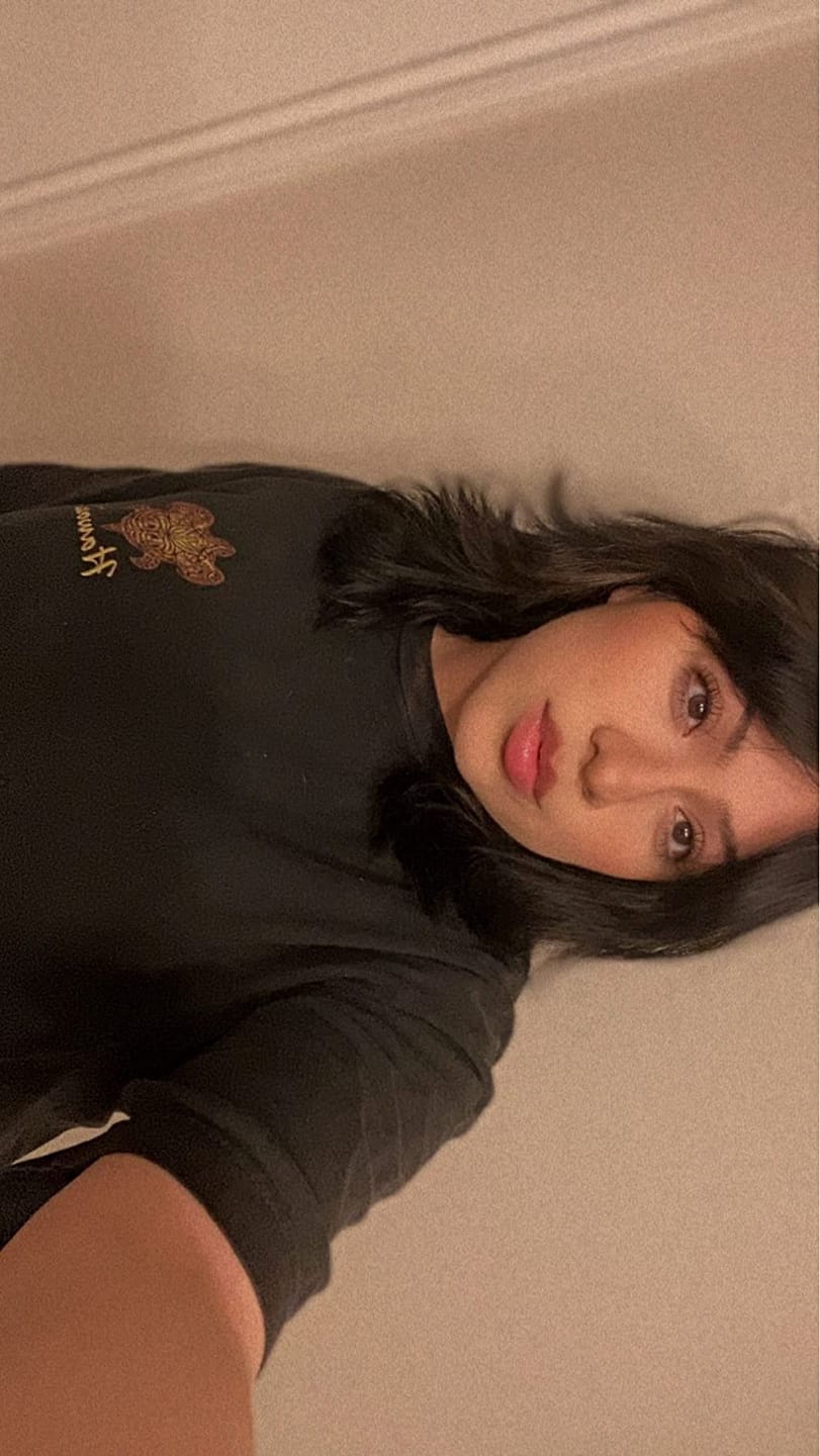Customer photo review of Moresoo Weft Hair Virgin Invisible Genius Weft Brazilian Human Bundles Dark Brown (#2)