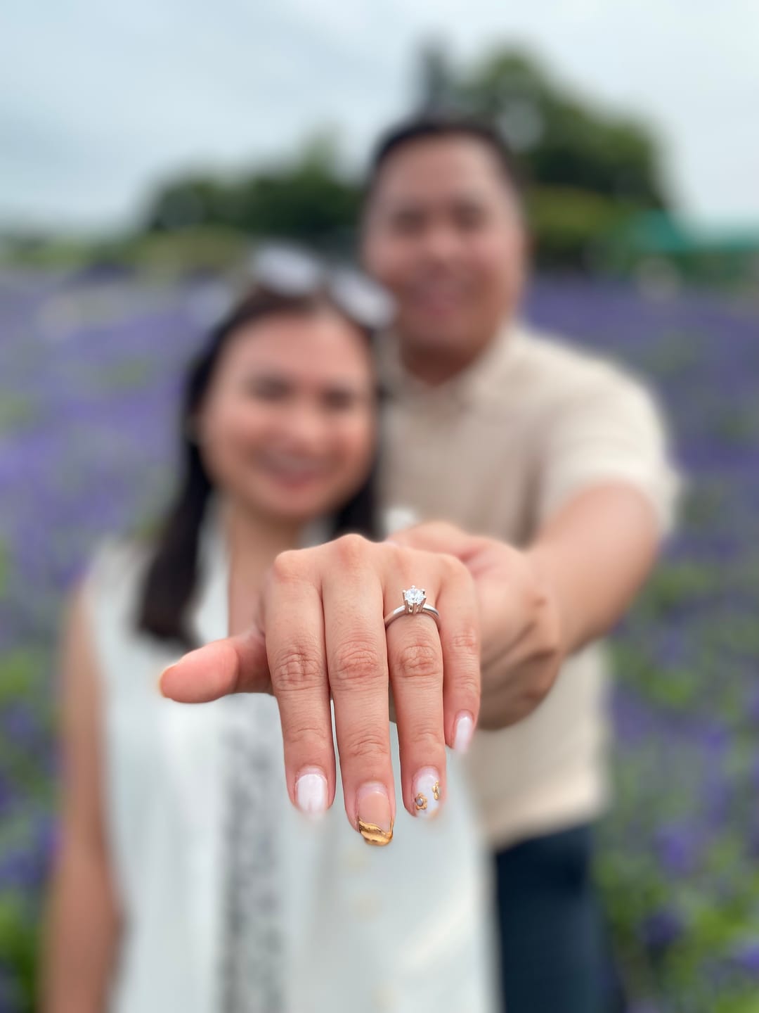 Customer photo review of 1ct Solitaire 6-prong Engagement Ring