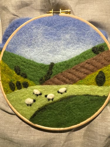 Customer photo review of Grazing Sheep Needle Felting Kit