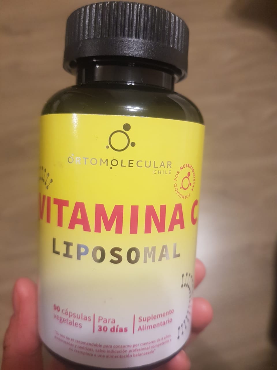 Customer photo review of Vitamina C liposomal 1.000 mg-90 cáps