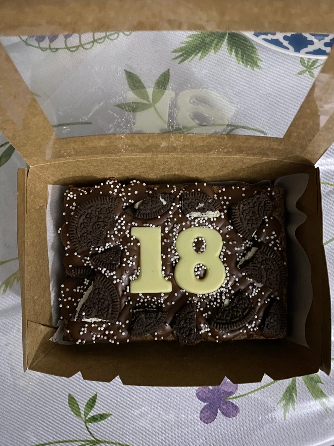 Customer photo review of Mini birthday brownie