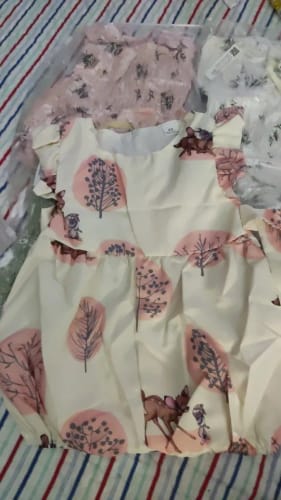 Customer photo review of Floral Ruffle Ribbon Romper