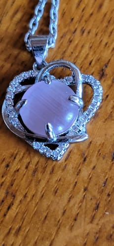 Customer photo review of Collier quartz rose argent 925