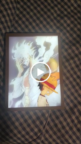 Customer video review of O.P Series LED Light Painting Anime Photo Frame Wall Art