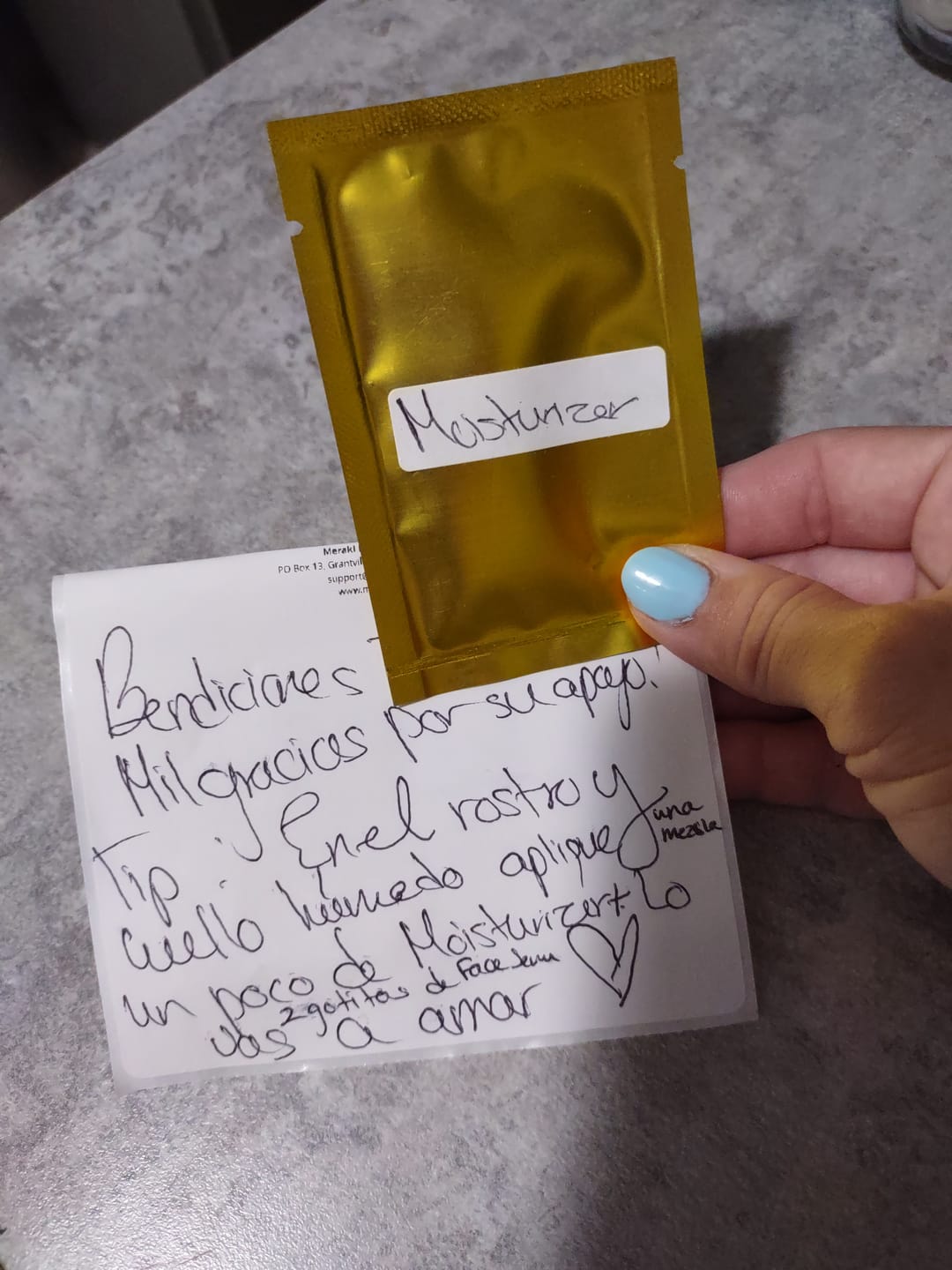 Customer photo review of Luxury Skincare Box