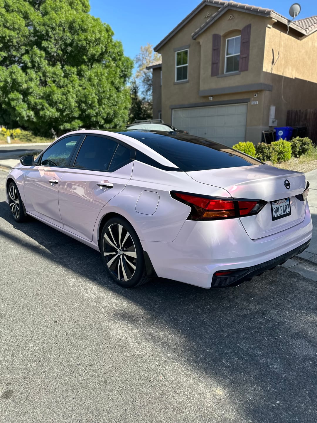 Customer photo review of Candy Metallic Pink White Vinyl Wrap