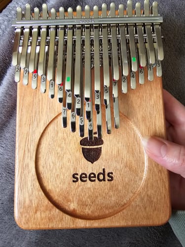 Customer photo review of Seeds 41 Keys Chromatic Kalimba 3 octaves Flat Solid Board Thumb Finger Piano