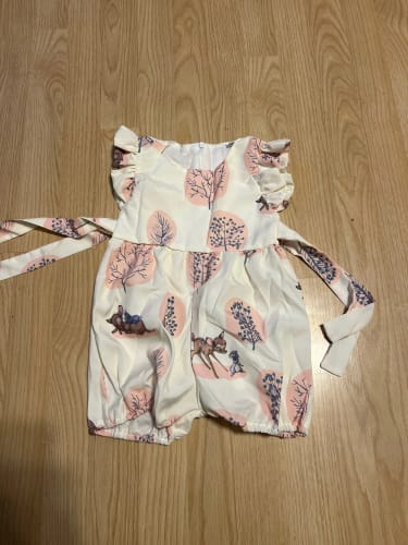 Customer photo review of Floral Ruffle Ribbon Romper