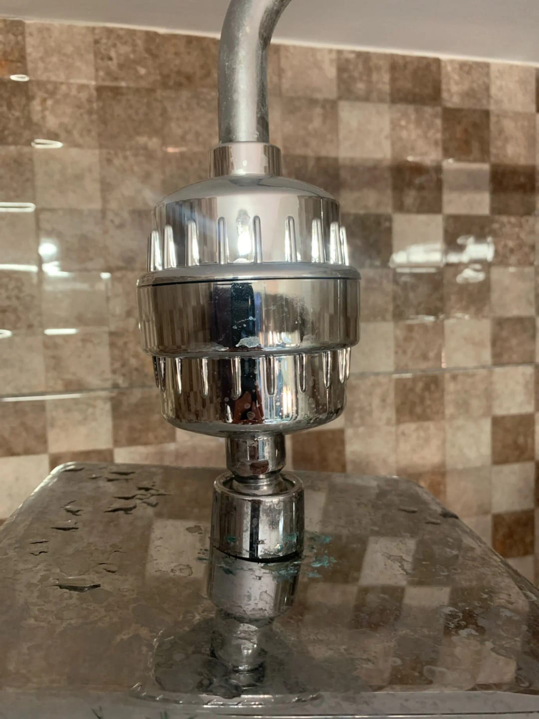 Customer photo review of HolyH2O™ Shower Mate (Filter Attachment)