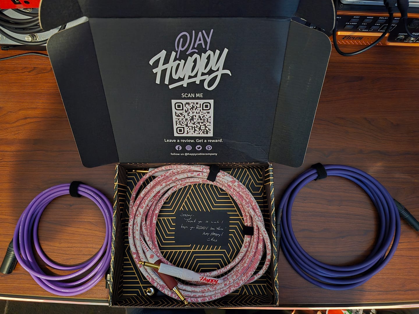 Customer photo review of The Dan Sugarman "Bloodline" Instrument Cable
