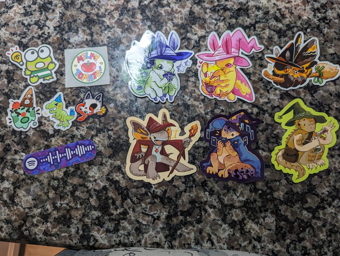 Customer photo review of Lizard Wizard Stickers!