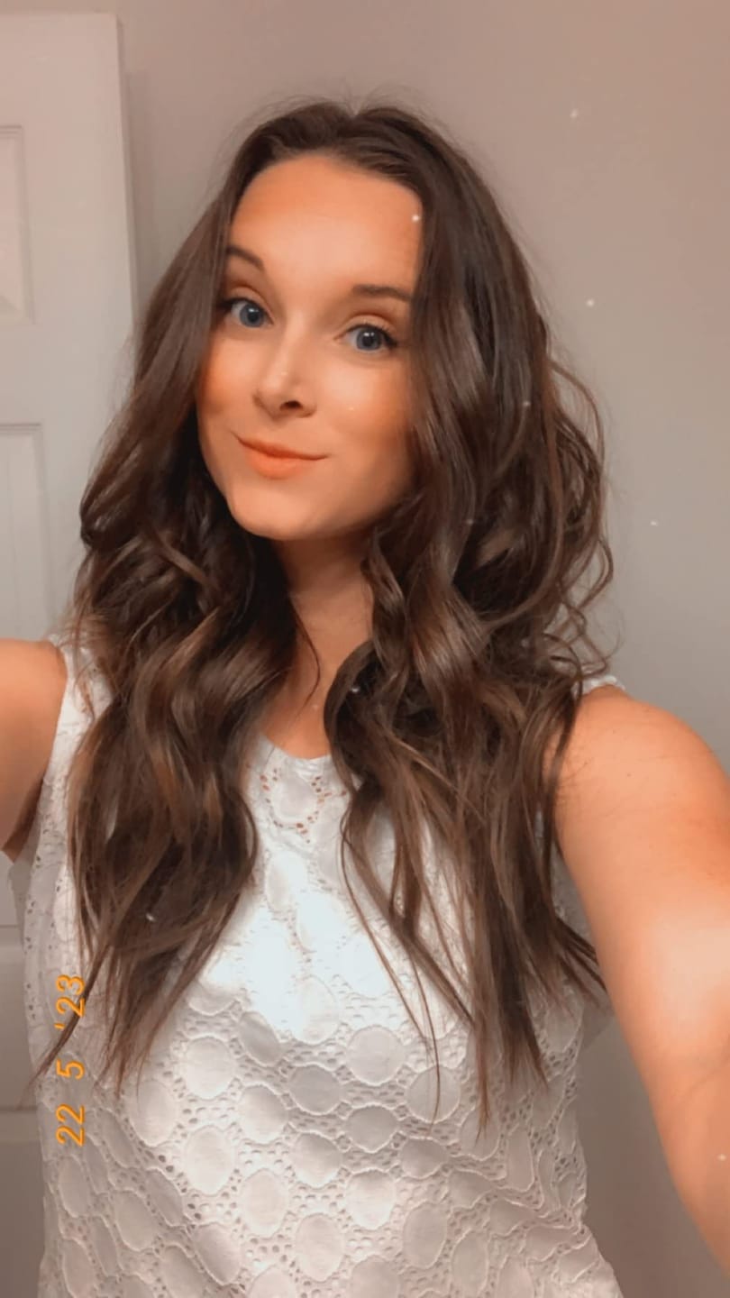Customer photo review of Full Coverage Dark Brown Human Hair Topper for Women Fine Hair #2