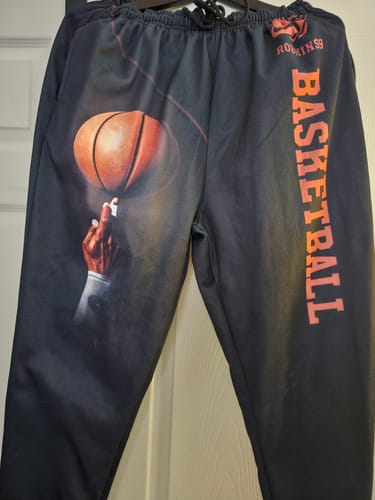Customer photo review of Man Clothing, Custom Basketball Jogger, Basketball Jogger Pants, Gift for Basketball Lovers