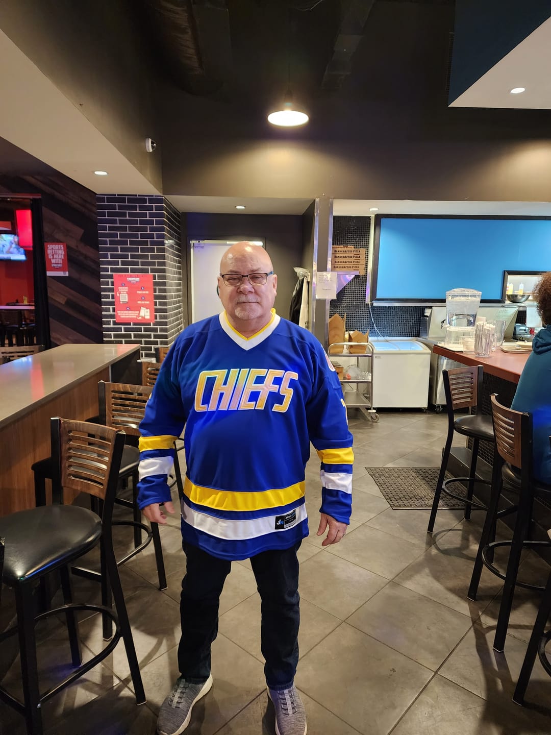 Customer photo review of Charlestown Chiefs Hanson Brothers Hockey Jersey