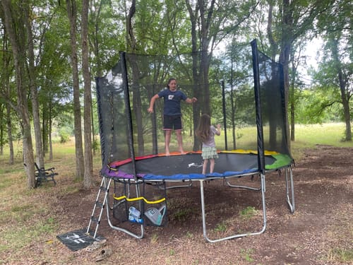 Customer photo review of 1500lbs Capacity 12FT Trampoline for Kids & Adults