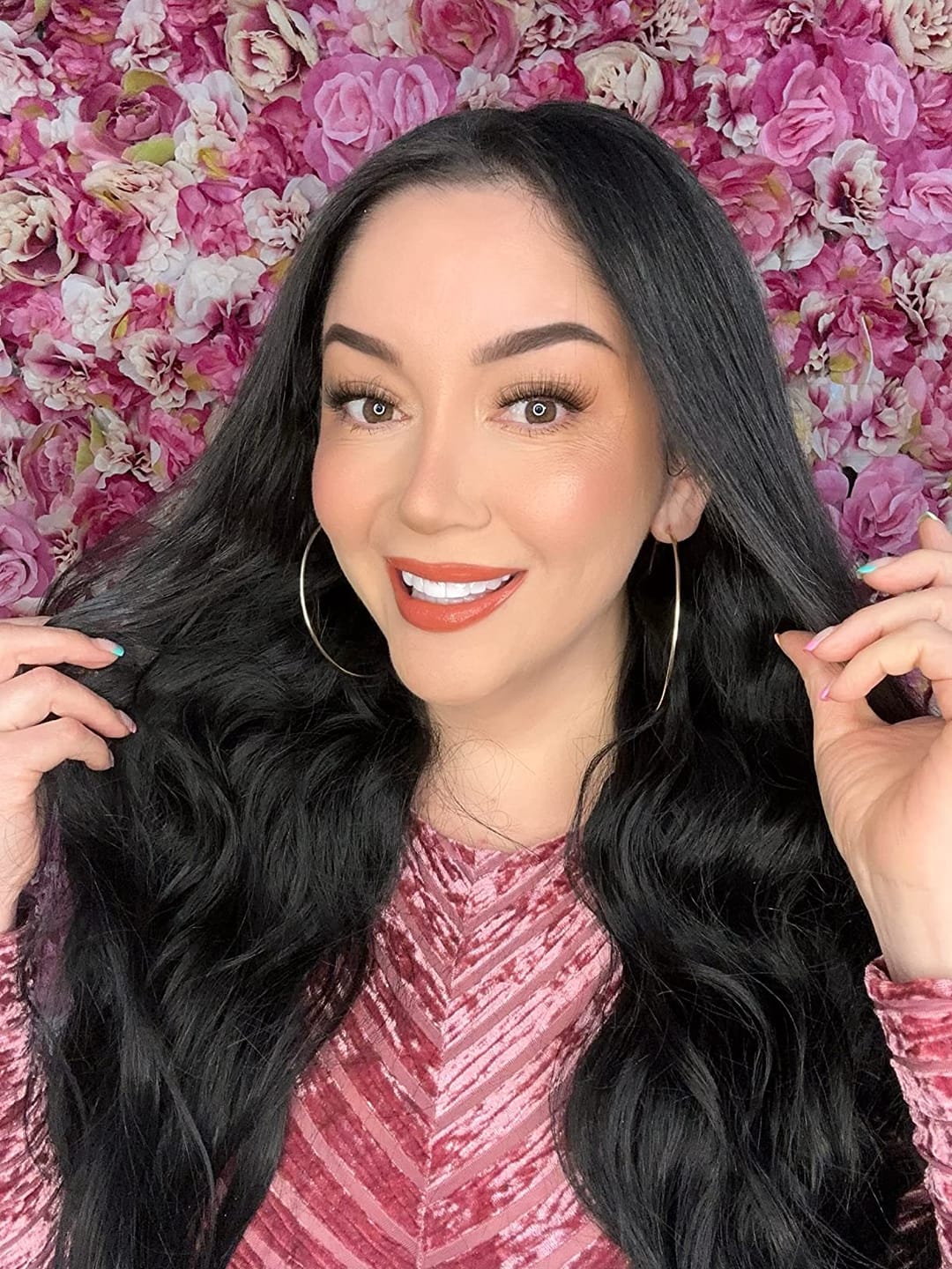 Customer photo review of Natural Black Human Hair Topper for Women with Thinning Hair #1B