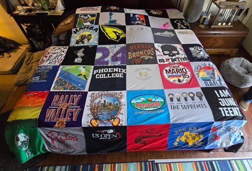 T-shirt quilt featuring denver broncos by Kristen  from CO