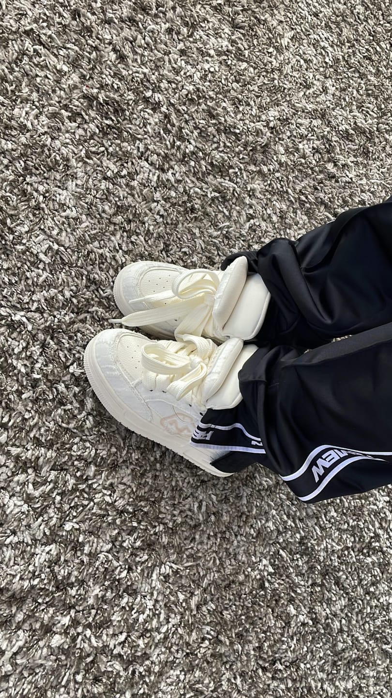 Customer photo review of Double Tongue Sneakers