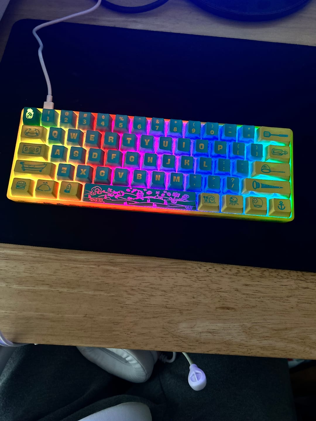 Customer photo review of Spongebob K1 Pro Wireless Mechanical Keyboard