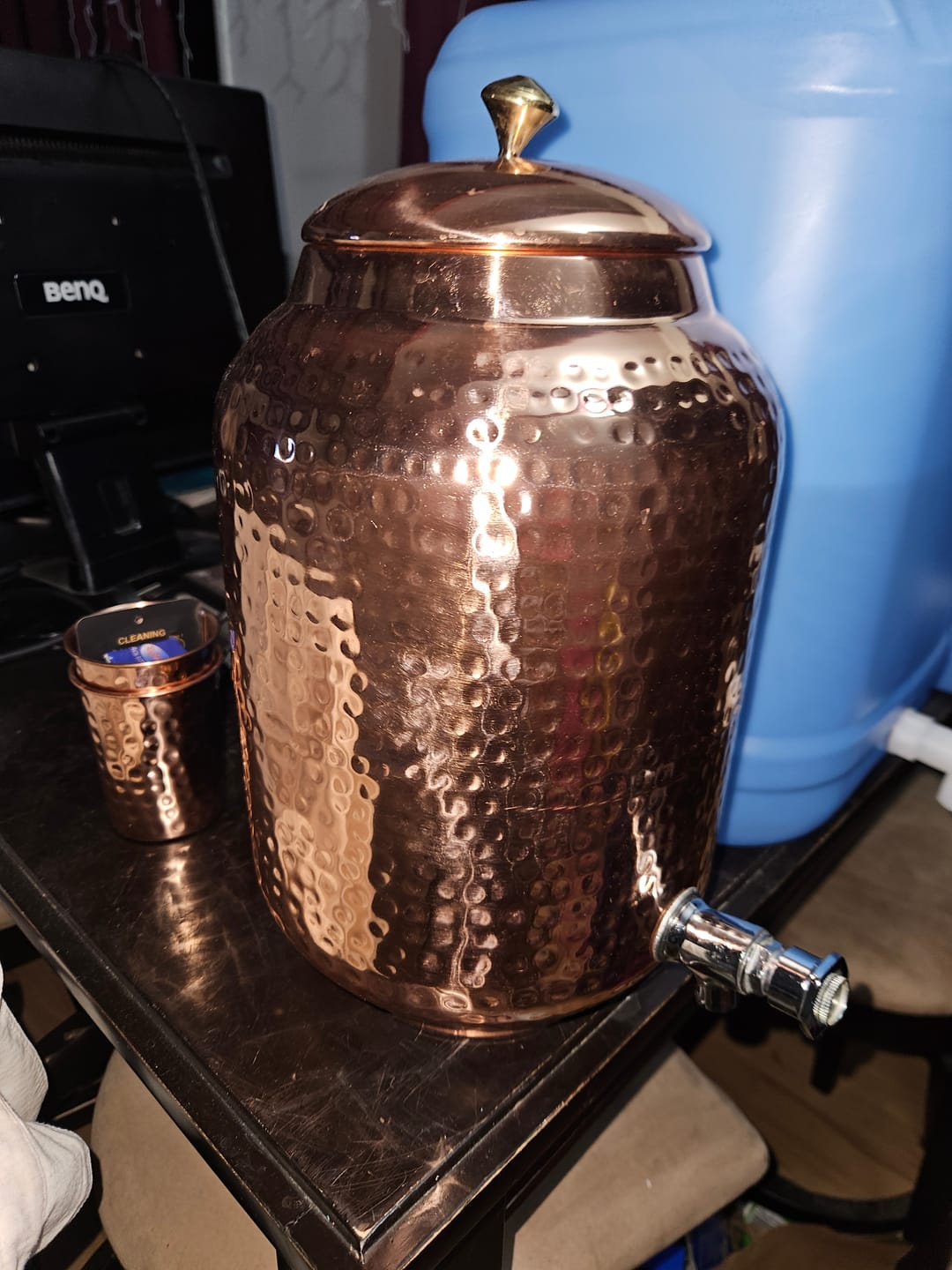 Customer photo review of Hammered Copper Water Container / Dispenser