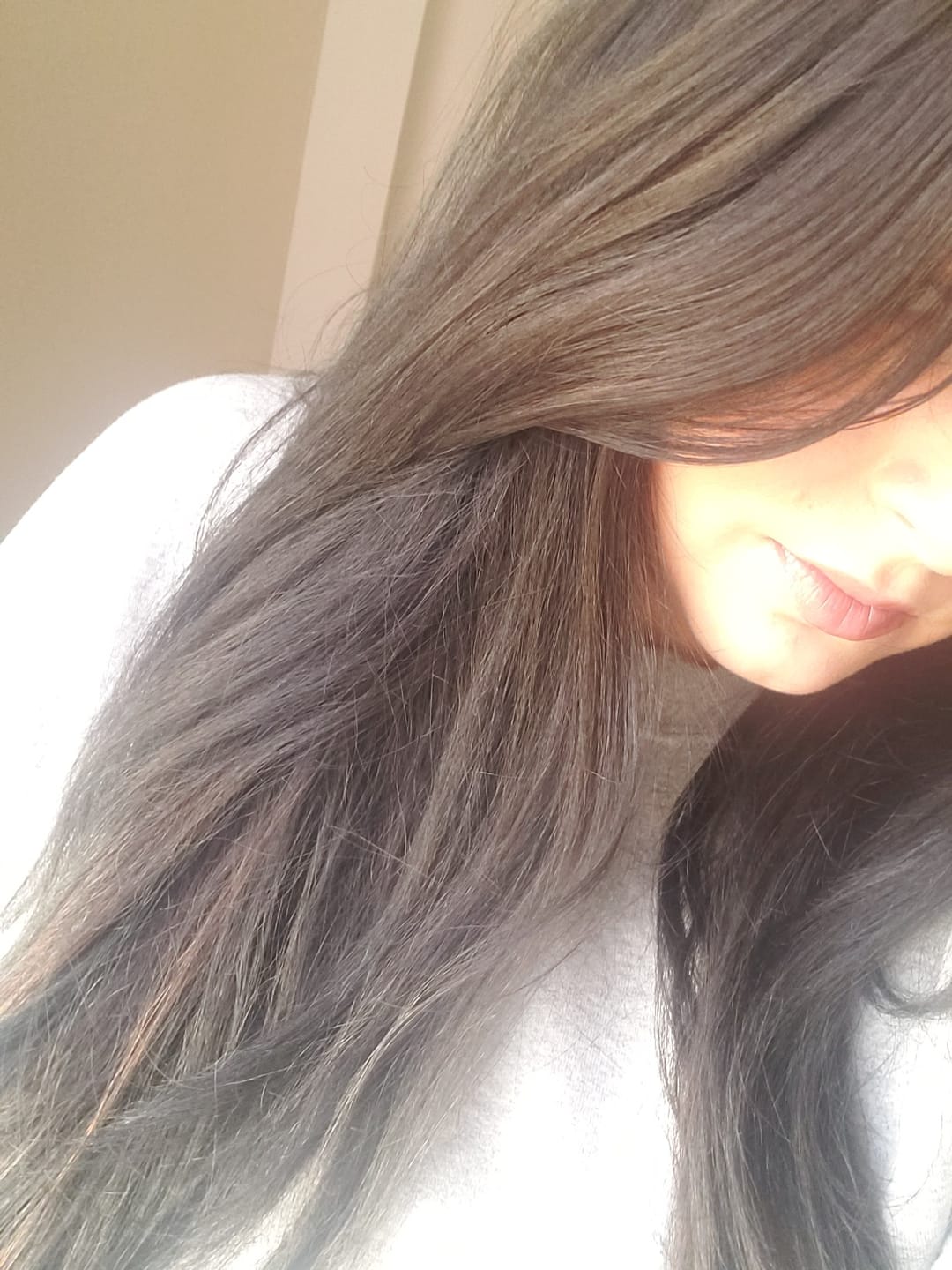 Customer photo review of Moresoo Weft Hair Virgin Invisible Genius Weft Brazilian Human Bundles Dark Brown (#2)