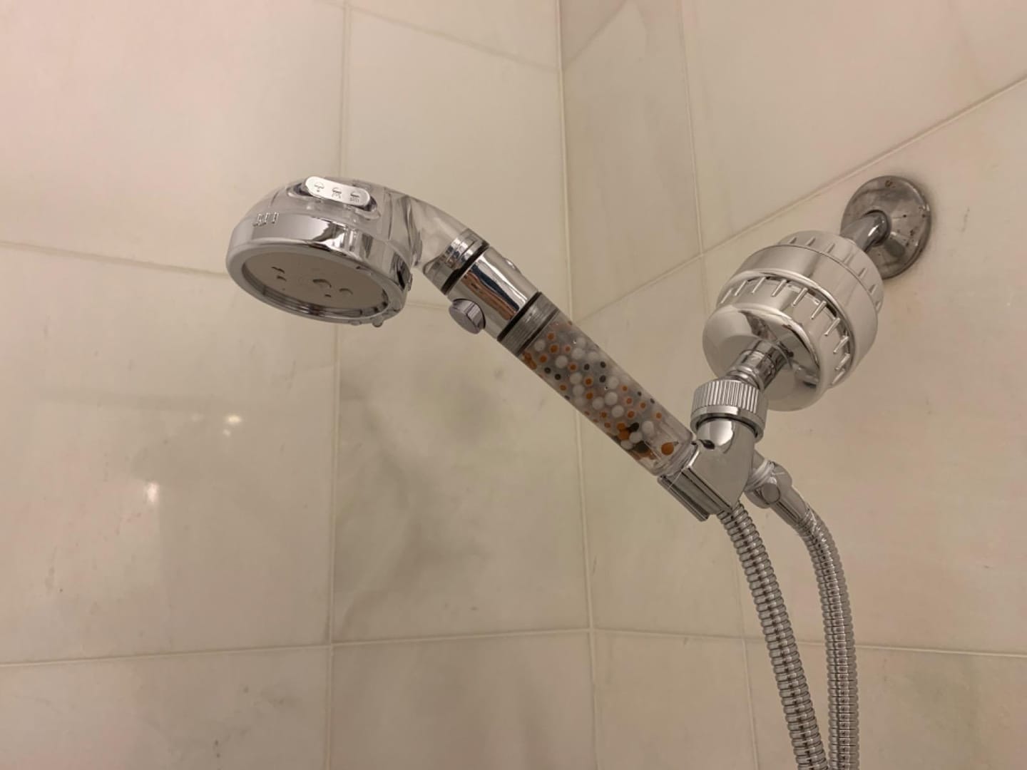 Customer photo review of HolyH2O™ Shower Mate (Filter Attachment)