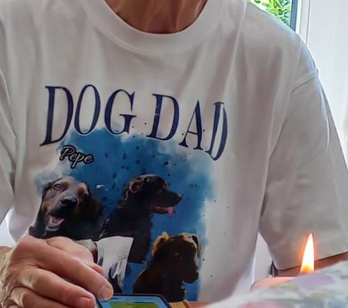 Customer photo review of 90er Vintage Hunde Foto - Individuelles T-Shirt