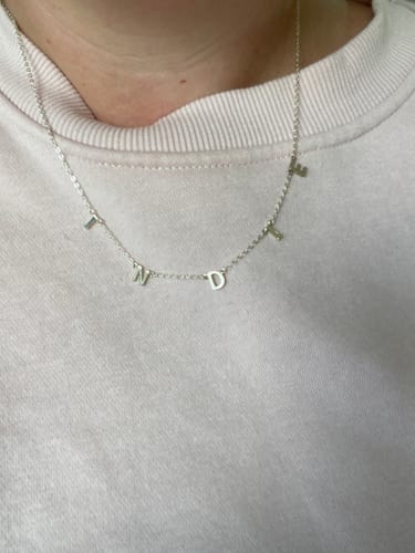 Customer photo review of The Original Initial Letter Necklace