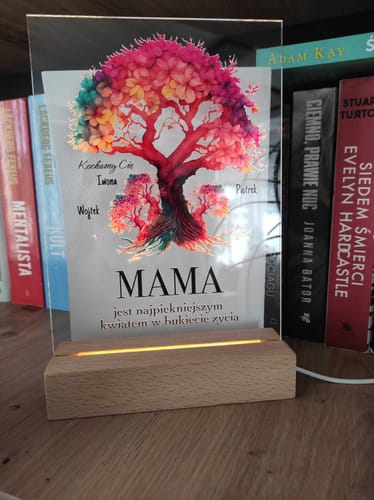 Customer photo review of MAMA JEST NAJPIĘKNIEJSZYM KWIATEM - Druk na szkle, spersonalizowany prezent  dla mamy