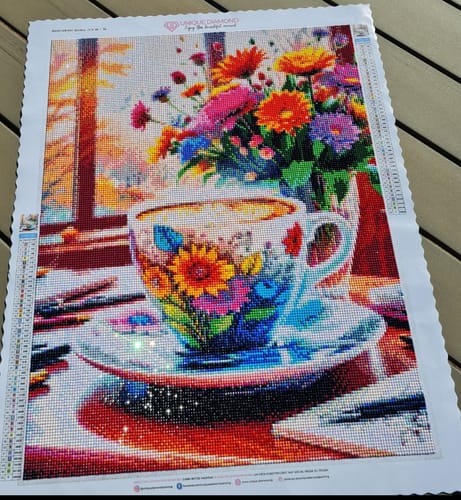 Customer photo review of 5D Diamond Painting AB Steine Good Morning Coffee