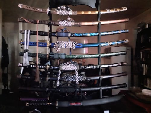 Customer photo review of Handmade Japanese Tachi Odachi Sword High Manganese Steel Real Hamon Full Tang