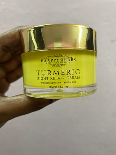 Customer photo review of Turmeric Night Repair Cream