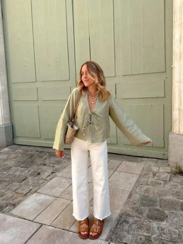 Customer photo review of Amara | Bow Shirt