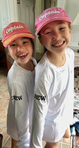 Customer photo review of Youth Captain & Crew Drifit Custom Boat Shirts - Long Sleeve